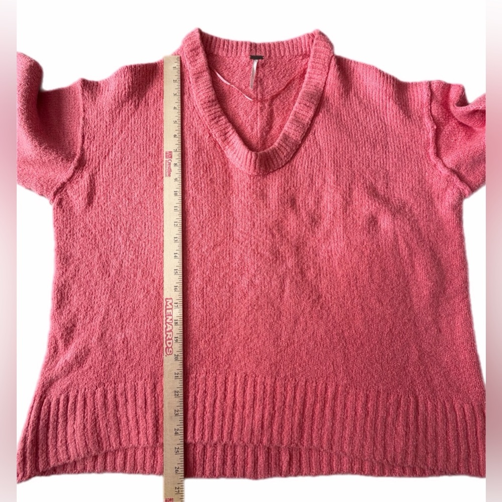 Free People Brookside Tunic Sweater size medium Pink Lightning - Picture 6 of 10